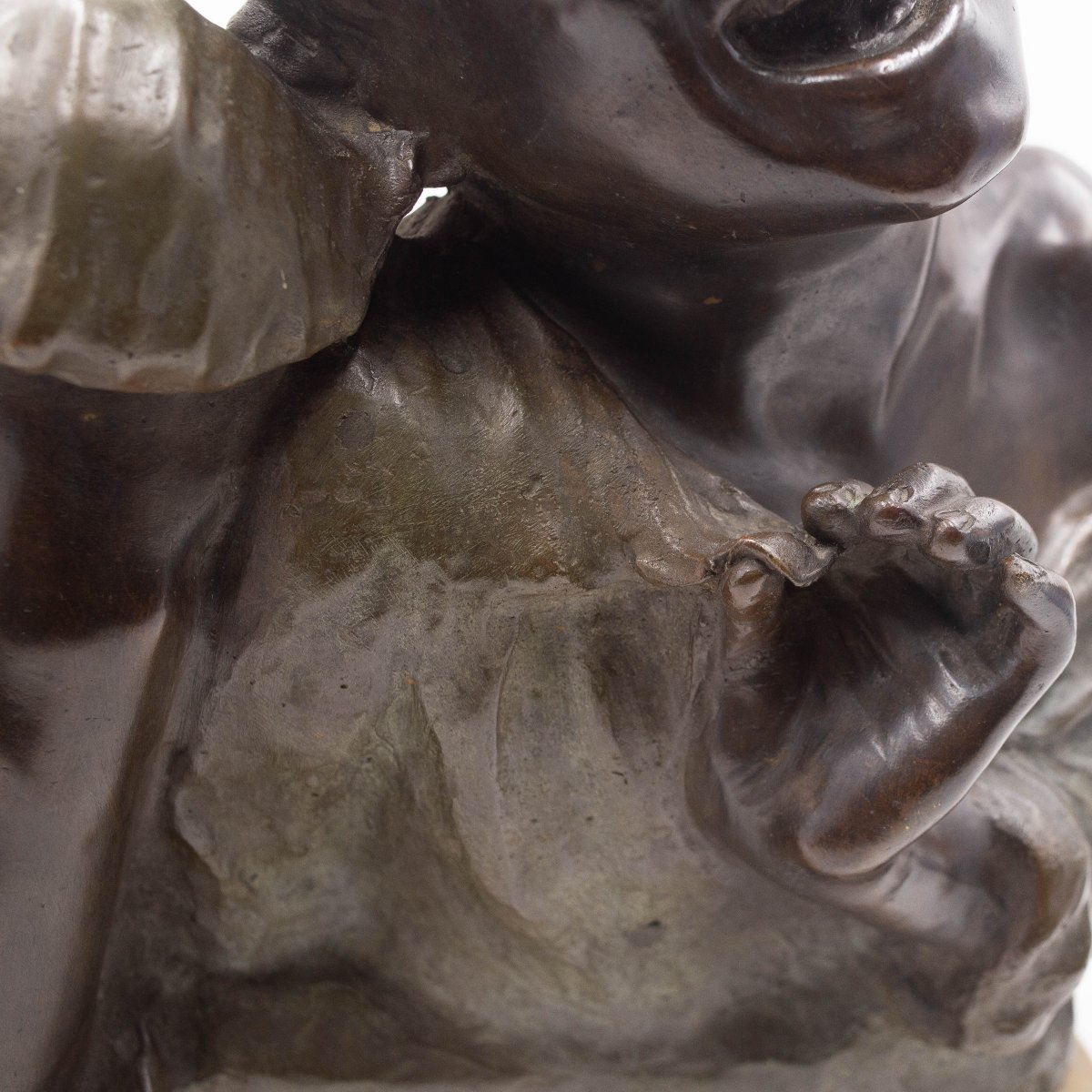 Vincenzo Aurisicchio, "I Ragazzi e la Conchiglia", in bronzo, Fine '800-photo-3