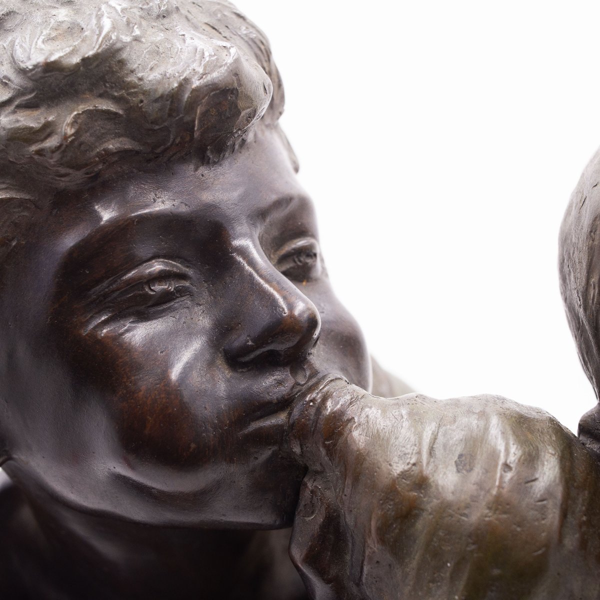 Vincenzo Aurisicchio, "I Ragazzi e la Conchiglia", in bronzo, Fine '800-photo-4