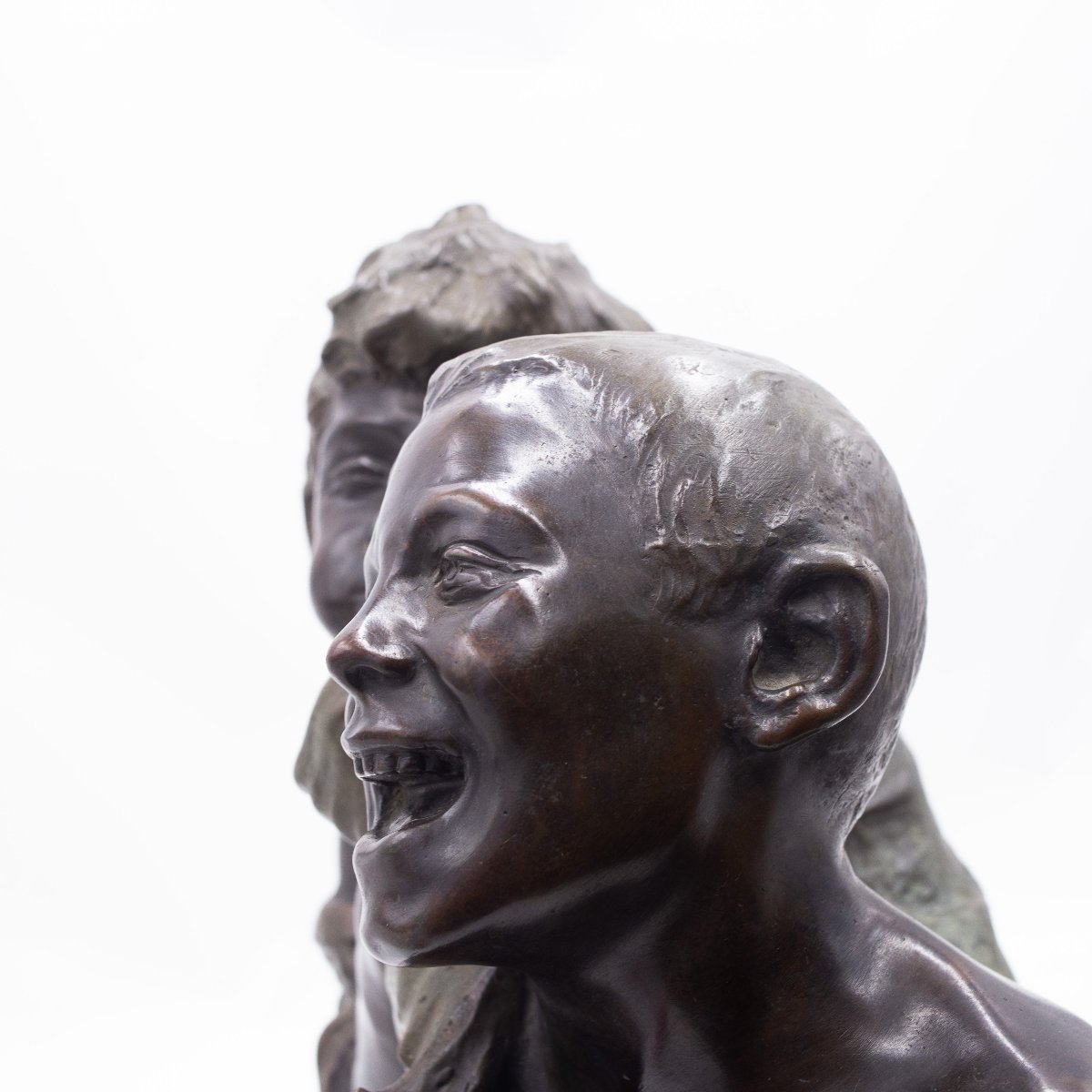 Vincenzo Aurisicchio, "I Ragazzi e la Conchiglia", in bronzo, Fine '800-photo-7