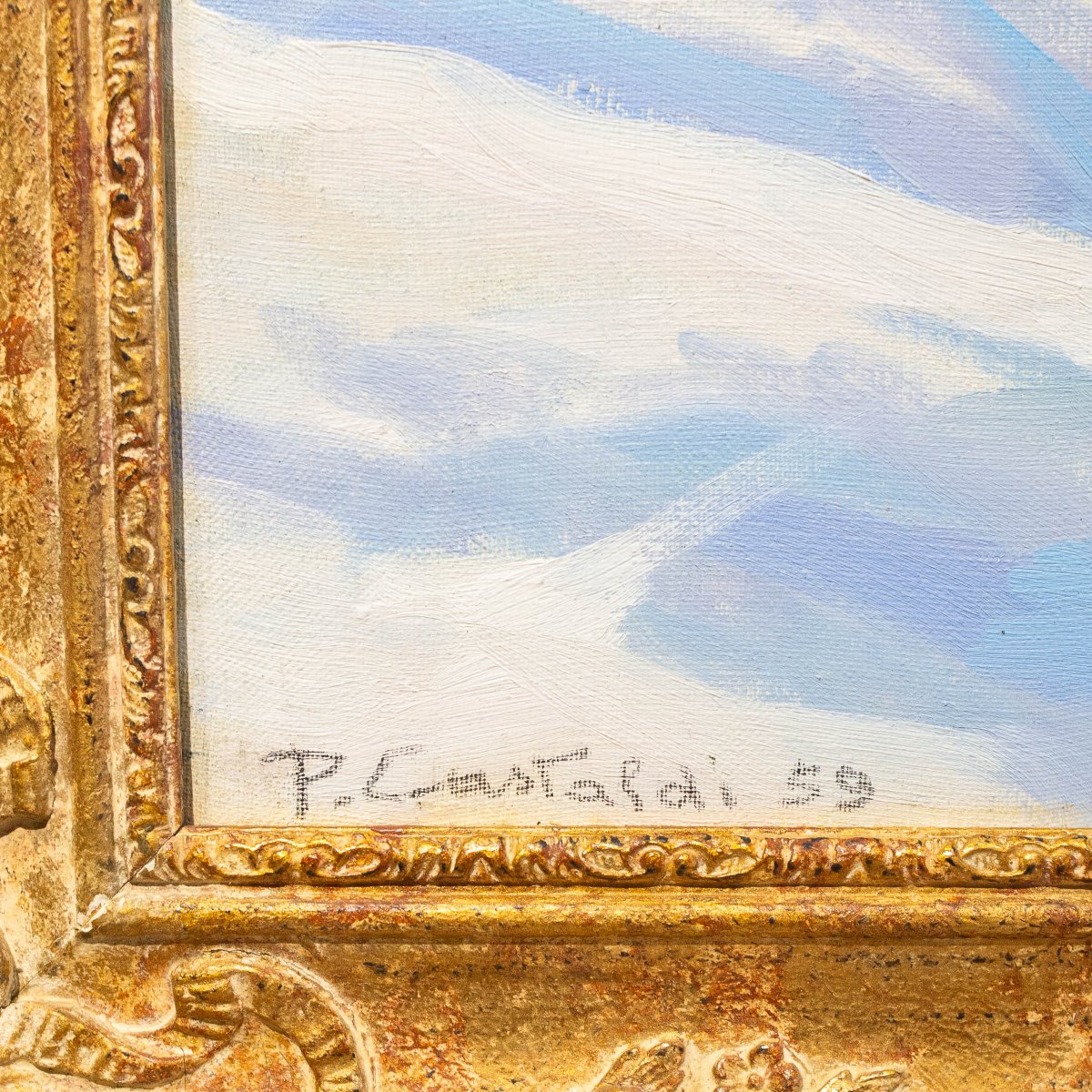 Placido Castaldi, "Paesaggio Innevato", olio su tela, 1959-photo-3