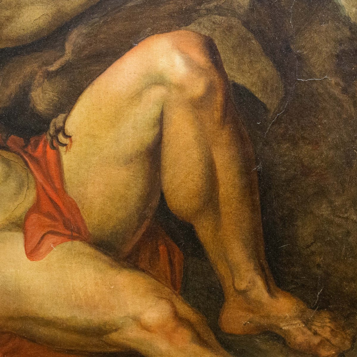 Antonio Ciseri, "Prometeo Incatenato", olio su carta, Epoca '800-photo-1