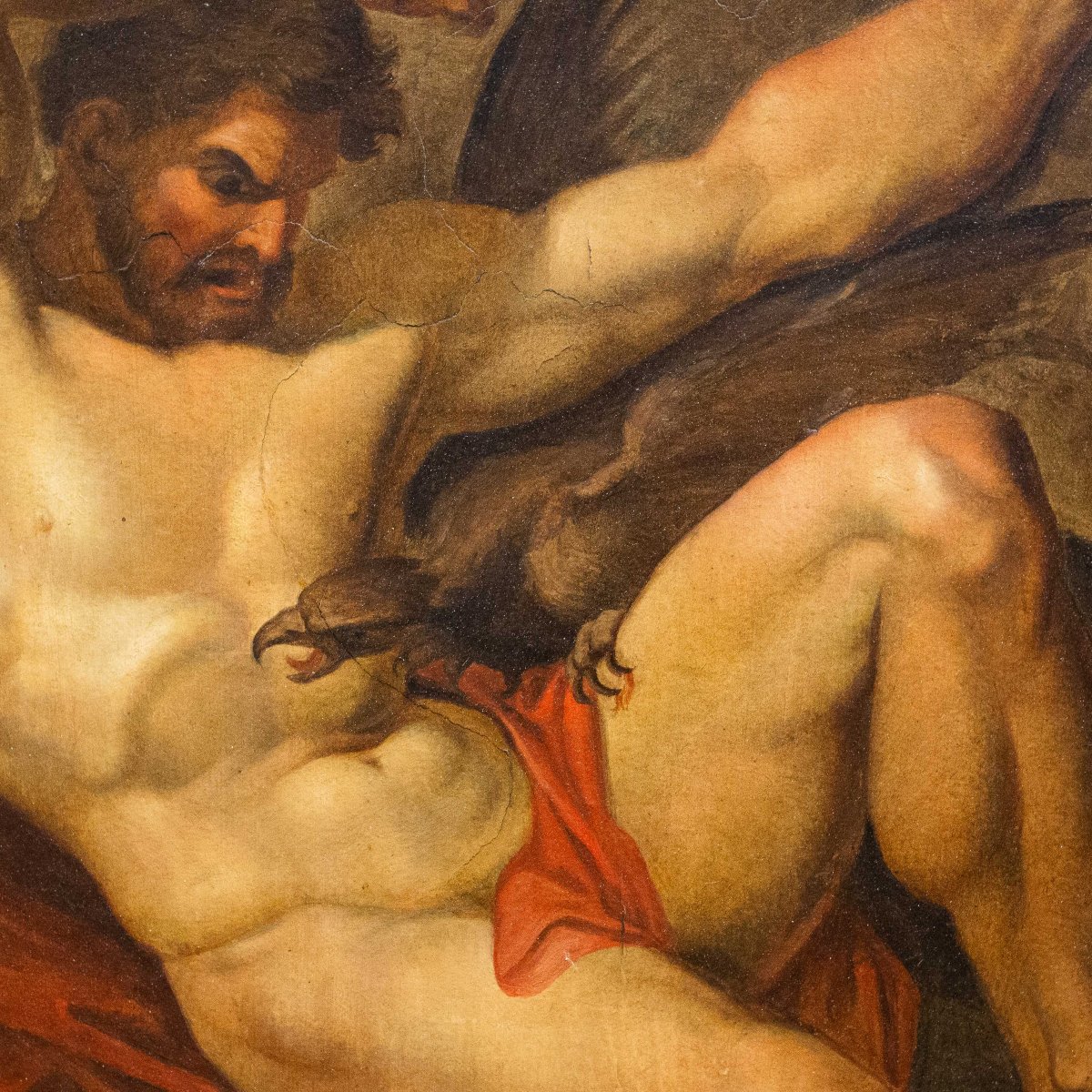 Antonio Ciseri, "Prometeo Incatenato", olio su carta, Epoca '800-photo-3