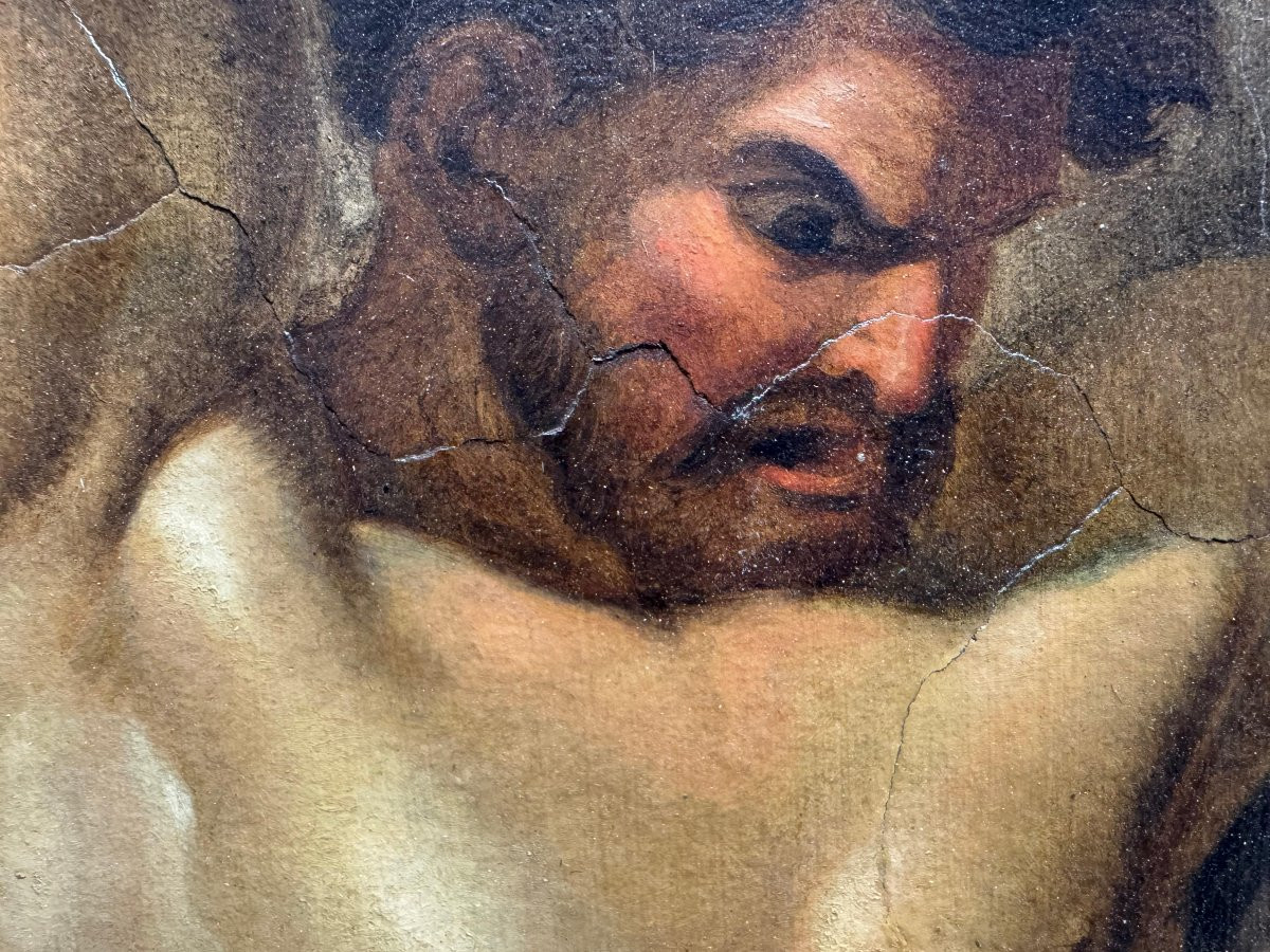 Antonio Ciseri, "Prometeo Incatenato", olio su carta, Epoca '800-photo-6