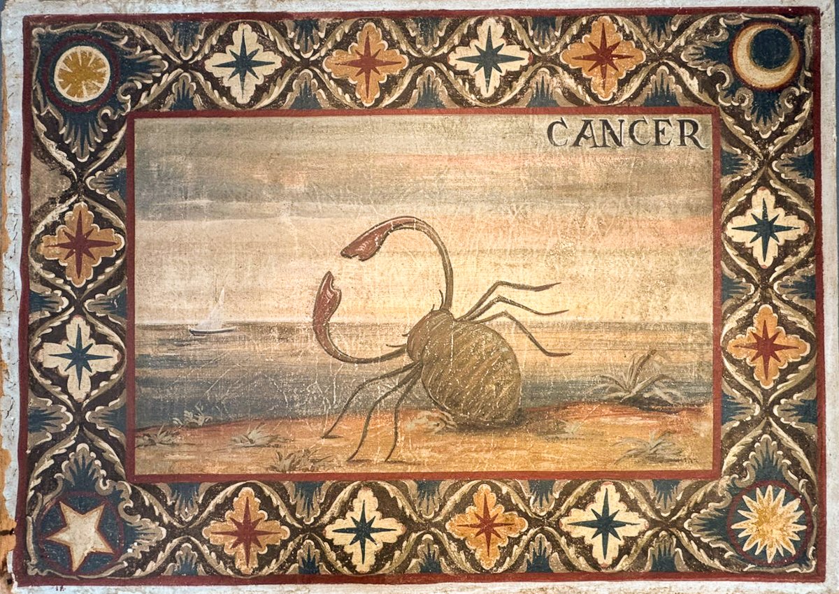 Serie di Strappi originali del XVIII secolo Segni Zodiacali-photo-3