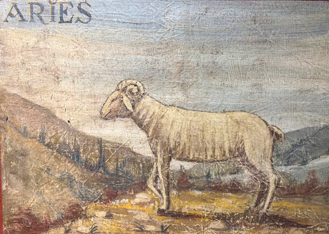 Serie di Strappi originali del XVIII secolo Segni Zodiacali-photo-5