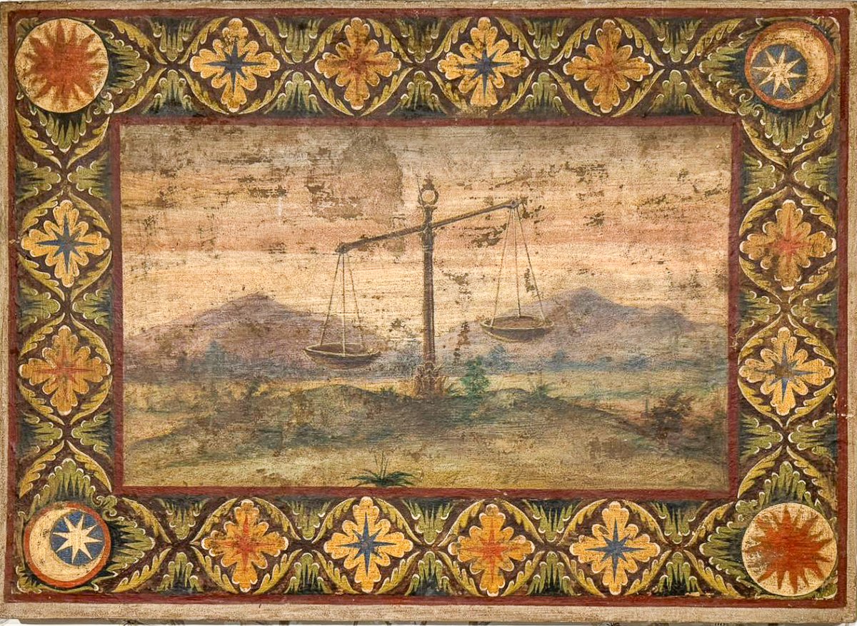 Serie di Strappi originali del XVIII secolo Segni Zodiacali-photo-8