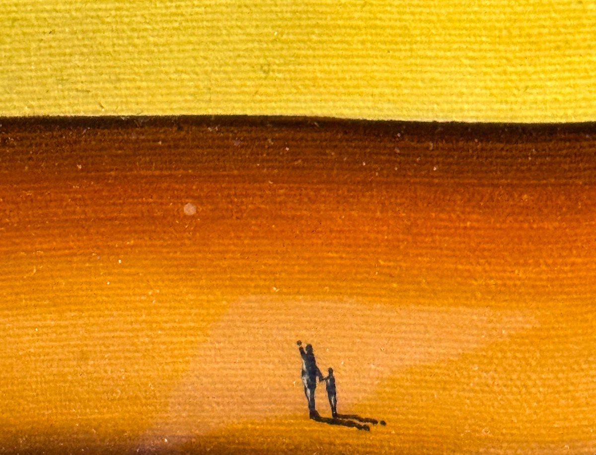 Antonio Nunziante, “L’ora del Mondo” , olio su tela, firmato, Epoca '900-photo-4