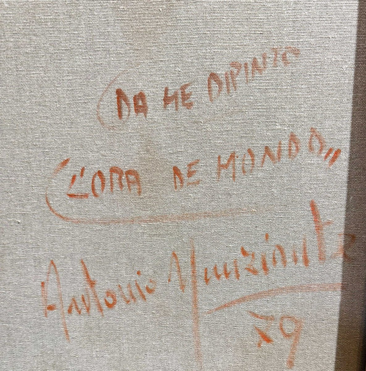 Antonio Nunziante, “L’ora del Mondo” , olio su tela, firmato, Epoca '900-photo-6