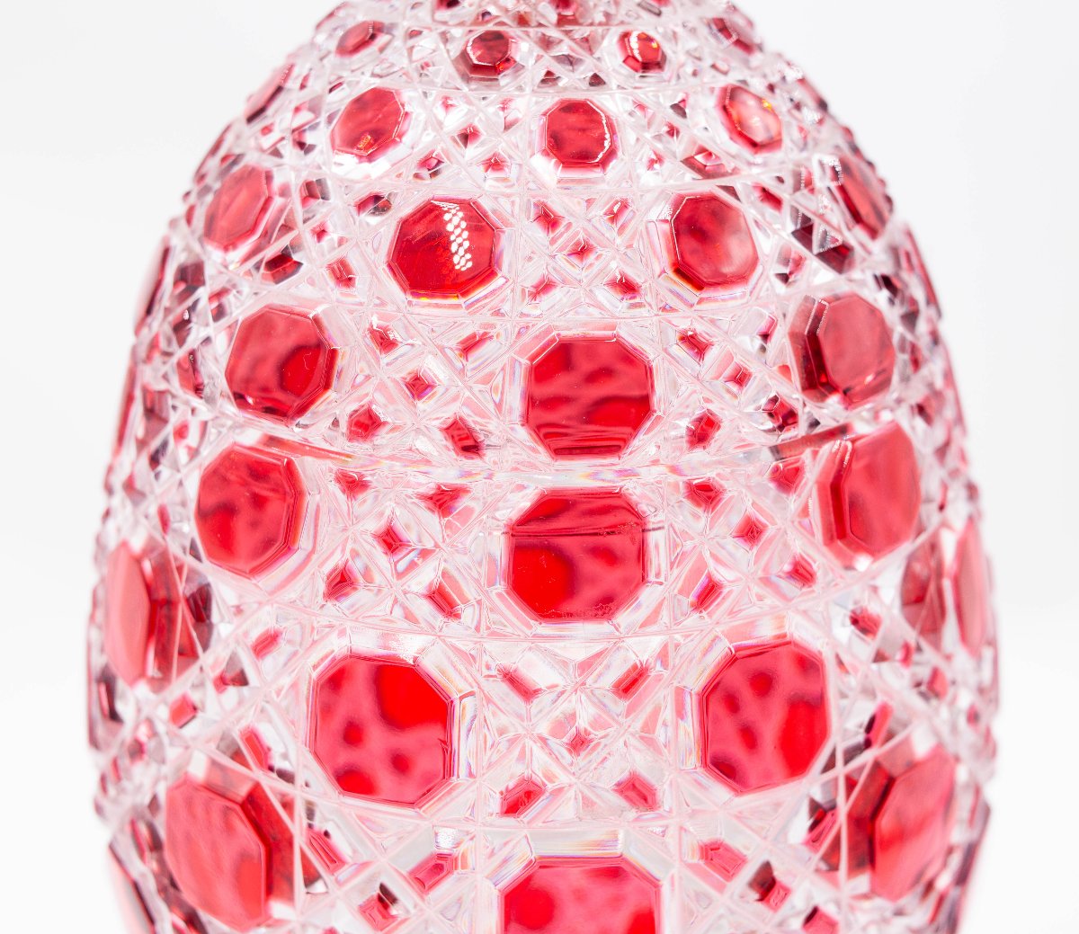 Fabergé, vaso/uovo, in cristallo, marchiato, Epoca '900-photo-3