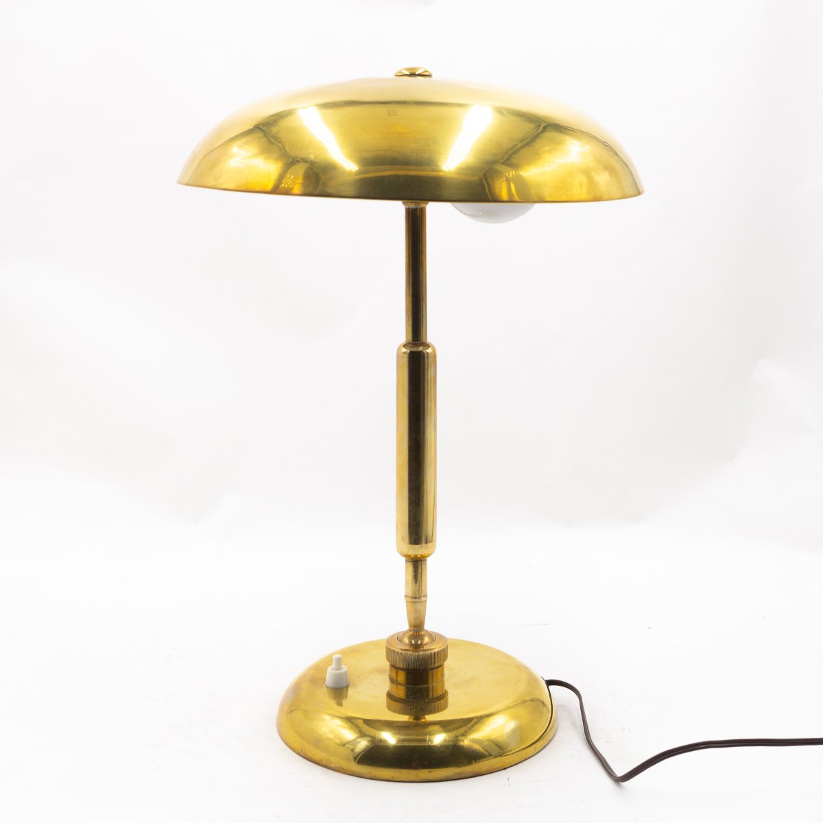 Giovanni Michelucci per Lariolux, lampada in ottone, Anni '40-photo-4