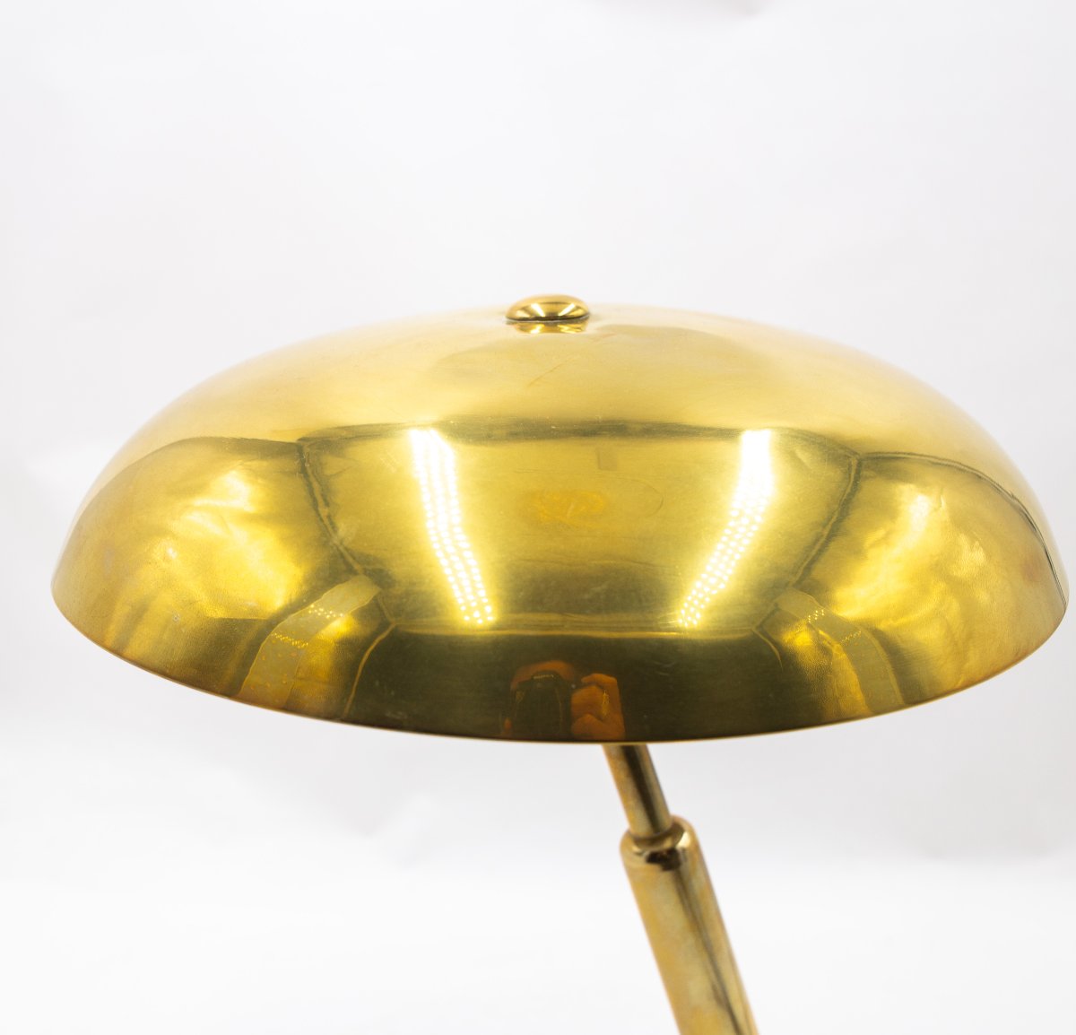 Giovanni Michelucci per Lariolux, lampada in ottone, Anni '40-photo-3