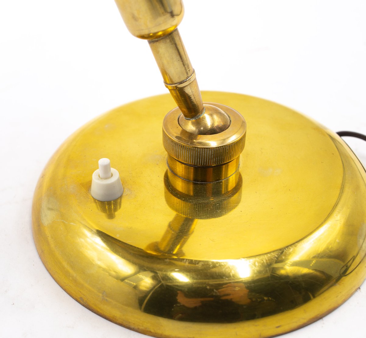 Giovanni Michelucci per Lariolux, lampada in ottone, Anni '40-photo-4