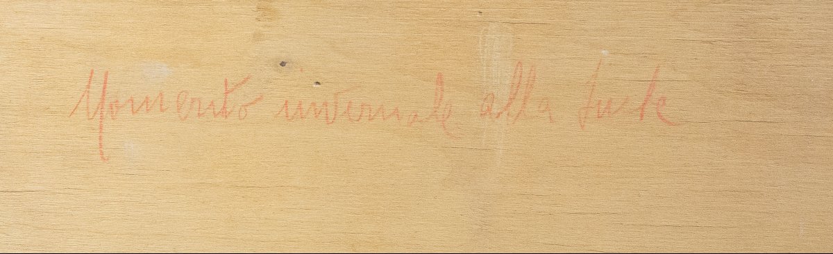 Angelo Abrate, “Momento invernale a La Suche -Courmayeur”, olio su tavola, firmato, 1949-photo-1