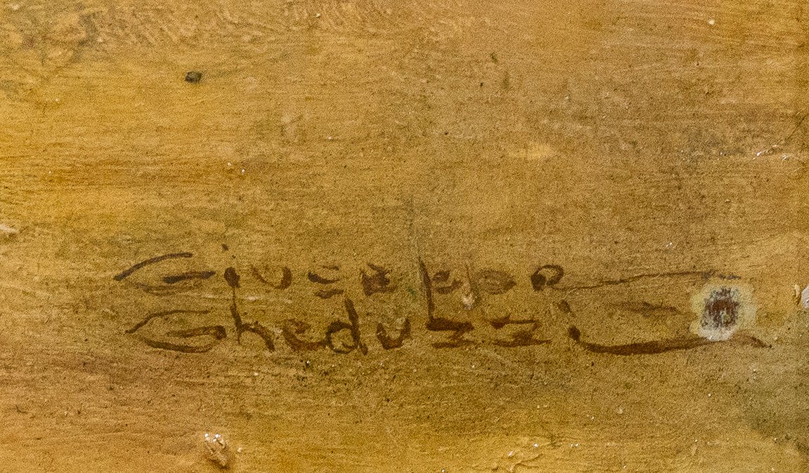 Giuseppe Gheduzzi, "Scena Orientalista", olio su tavola, firmato, Epoca Inizio '900-photo-2