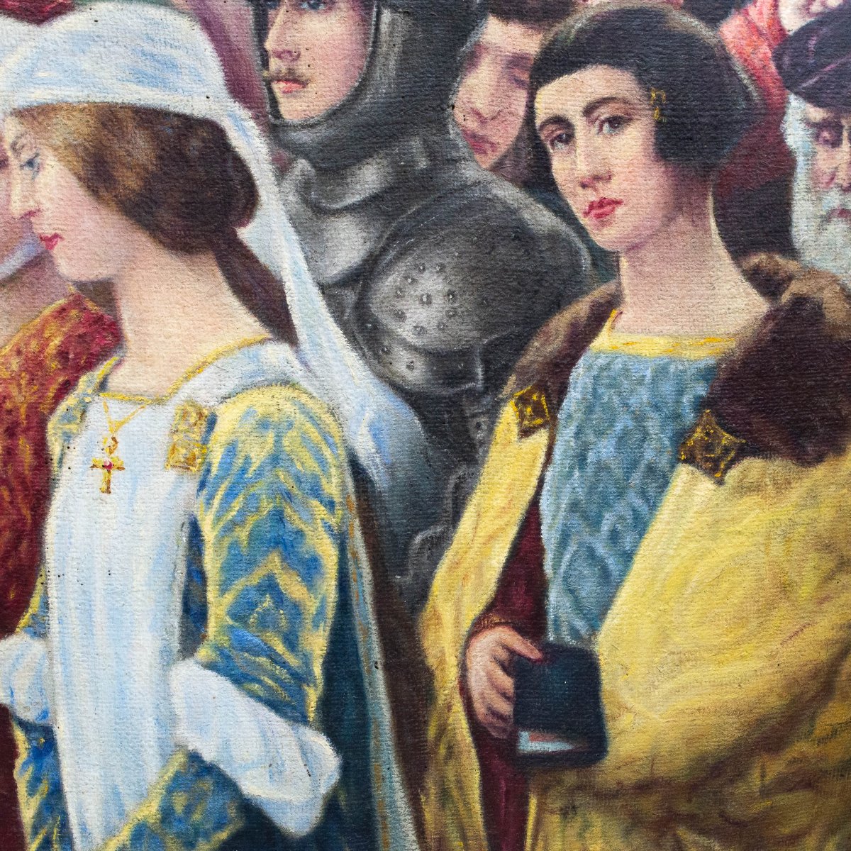 Da Cesare Saccaggi, "Il Voto", olio su tela, firmato G. Rigotto, Anni '50-photo-7