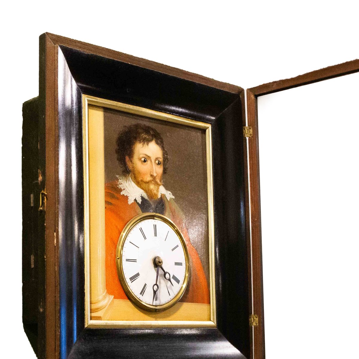 Orologio a Cornice con Automa a Occhi Mobili di Balz Kleiser, XIX secolo-photo-6