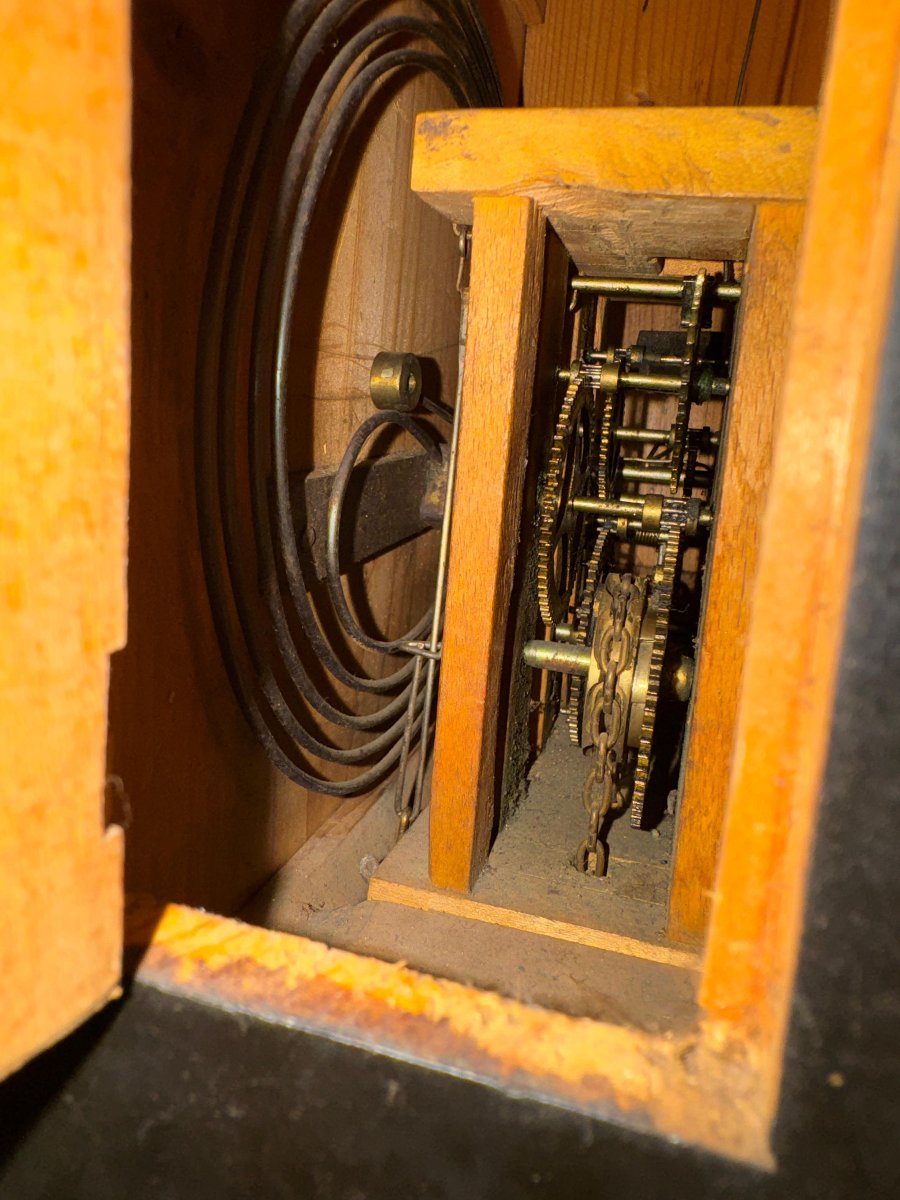 Orologio a Cornice con Automa a Occhi Mobili di Balz Kleiser, XIX secolo-photo-7