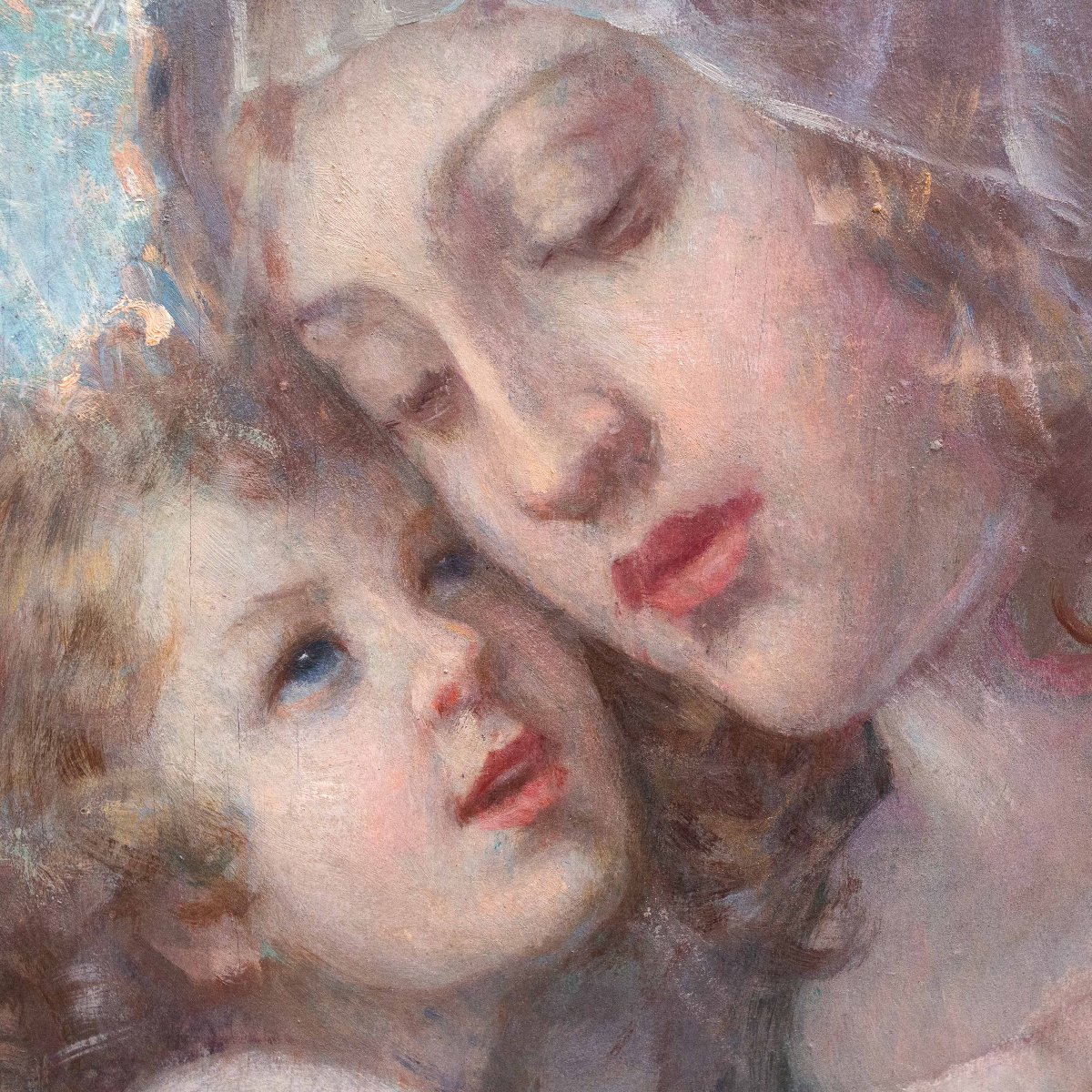 Giuseppe Duodo, Madonna con Bambino, olio su tavola, Primi del '900-photo-4