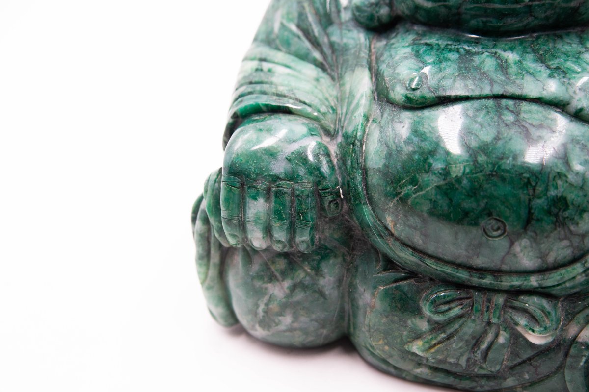 Buddha ridente, in giada, Primi '900-photo-5