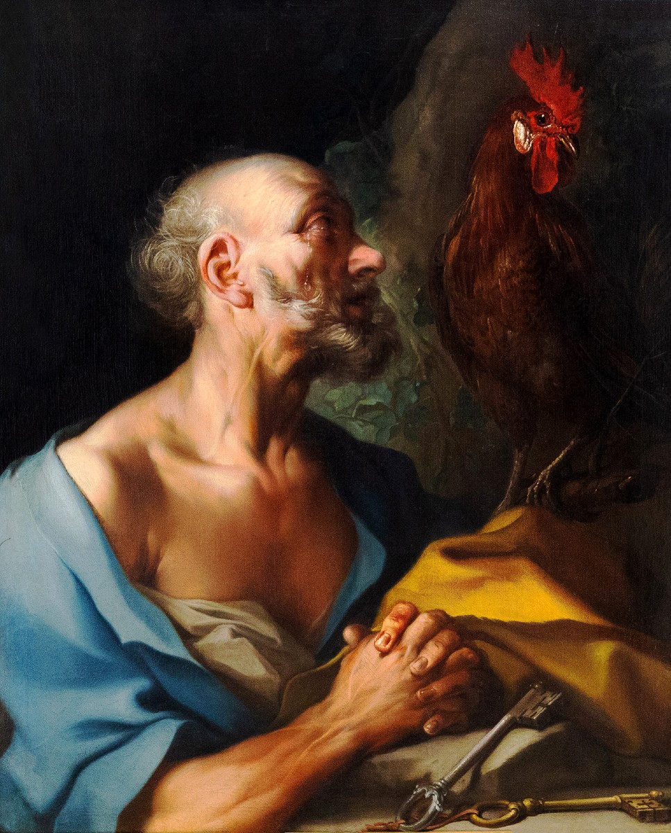 Ignazio Stern, “Il pentimento di Pietro”, olio su tela, 1721-1722