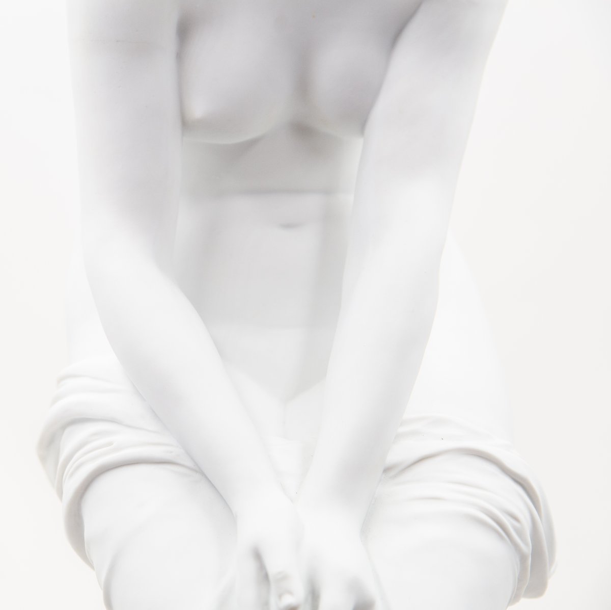 Auguste Joseph Peiffer, "Bagnante con rondini", biscuit,  fine XIX secolo-photo-3