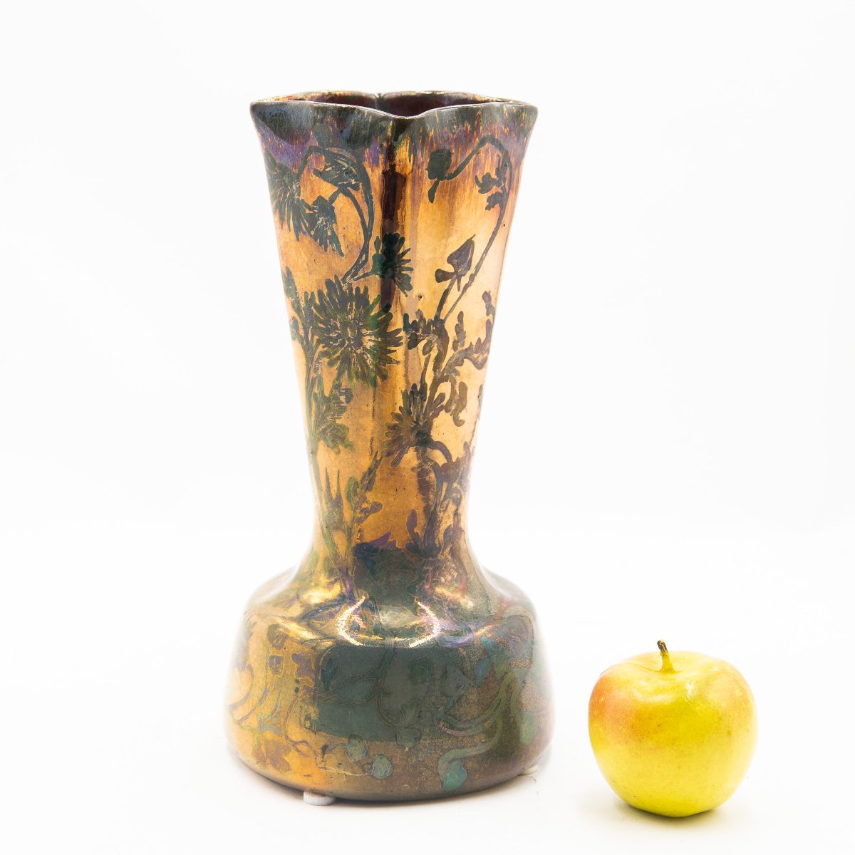 Vaso Art Nouveau – J. Massier Fils, Vallauris Francia, ca. 1890–1910-photo-2