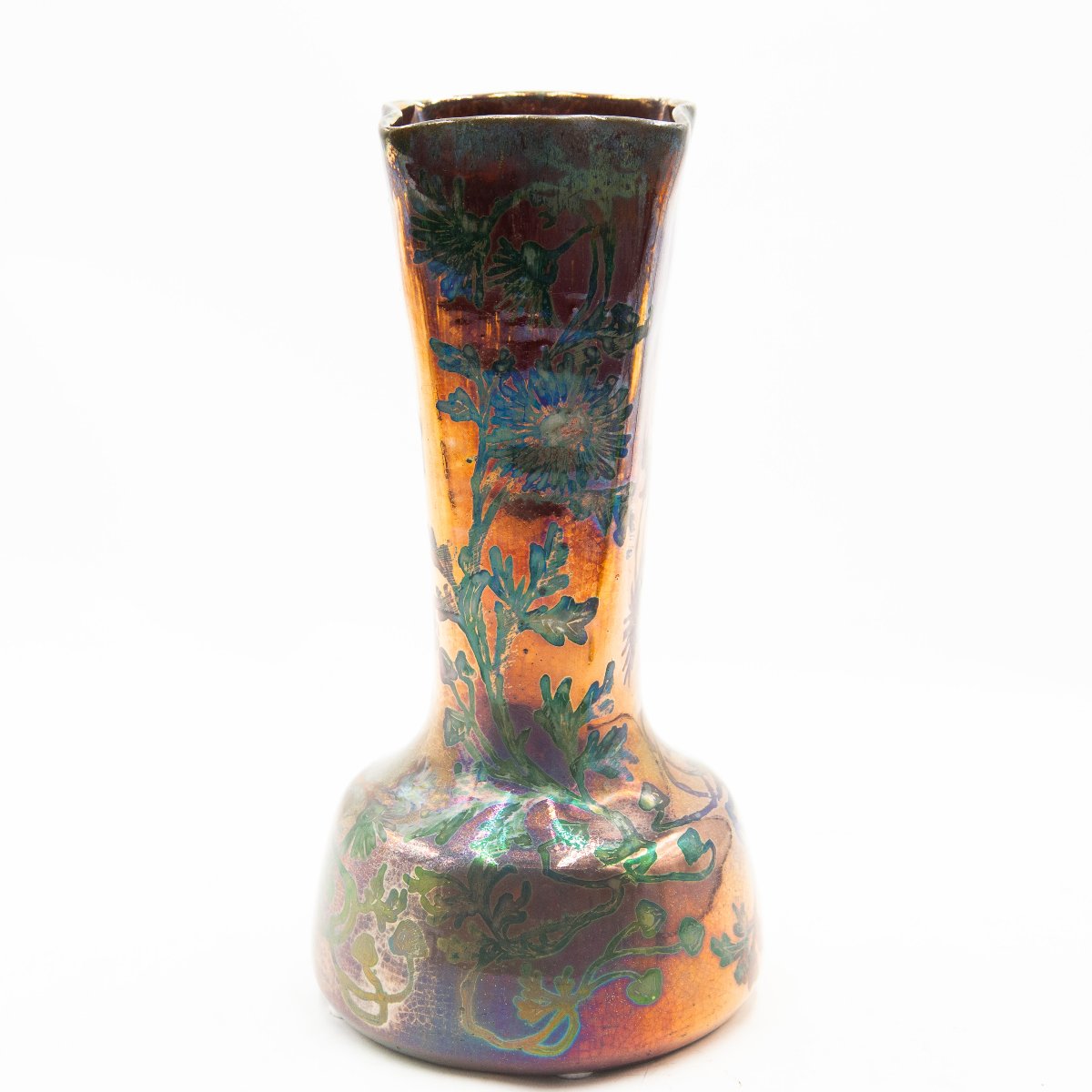 Vaso Art Nouveau – J. Massier Fils, Vallauris Francia, ca. 1890–1910-photo-6