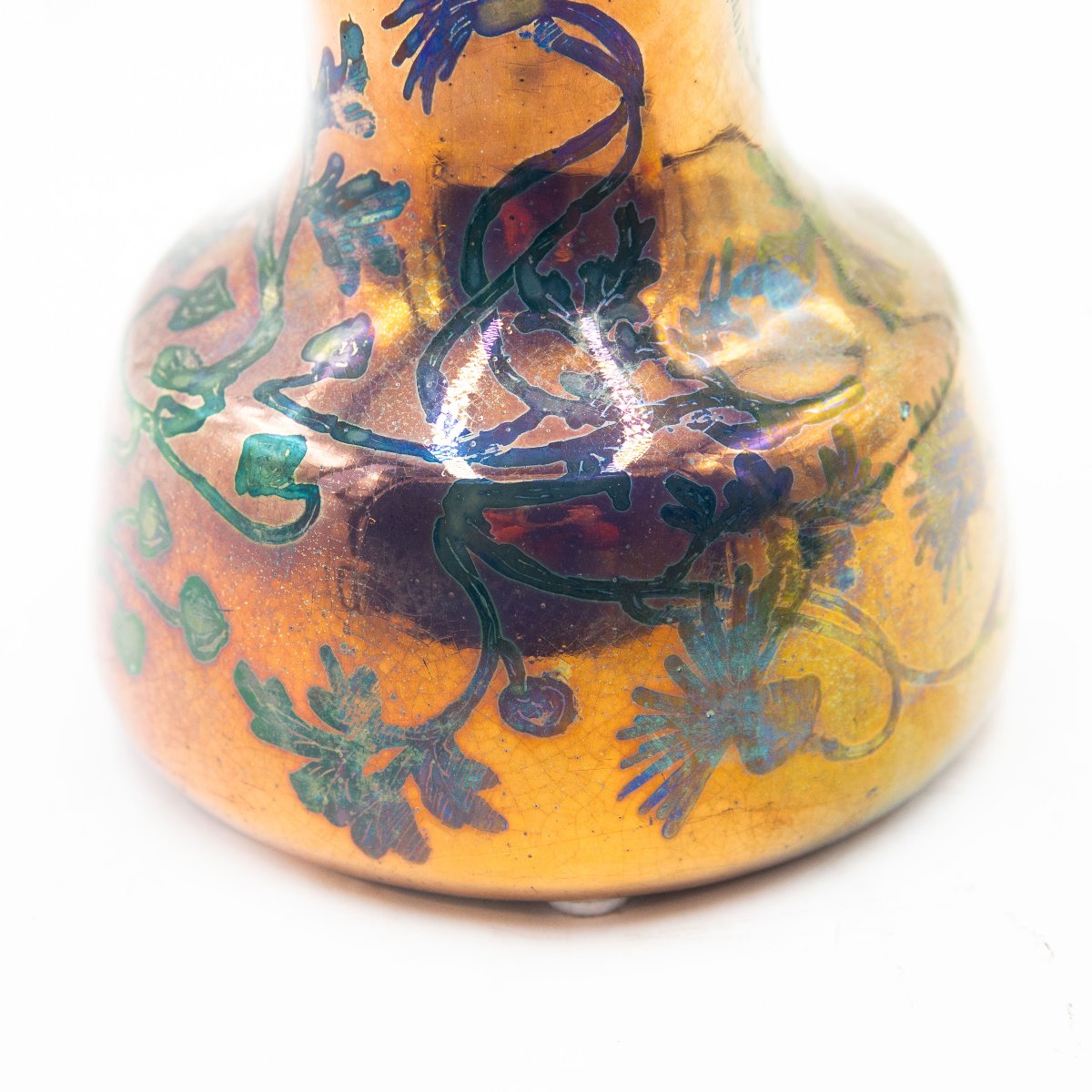 Vaso Art Nouveau – J. Massier Fils, Vallauris Francia, ca. 1890–1910-photo-8