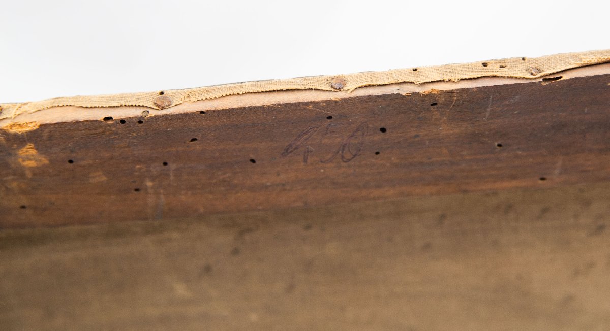 Luigi Deleidi, “Paesaggio con neve”, olio su tela, Epoca '800-photo-8