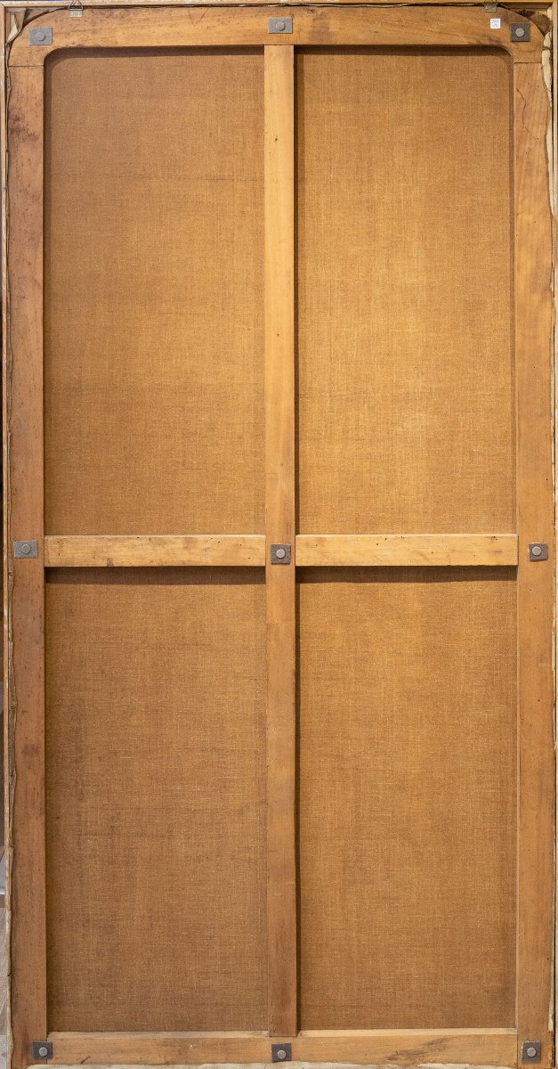 Domenico Mossello, trittico "Ciclo delle Arti", olio su tela, firmato, 1874-photo-3