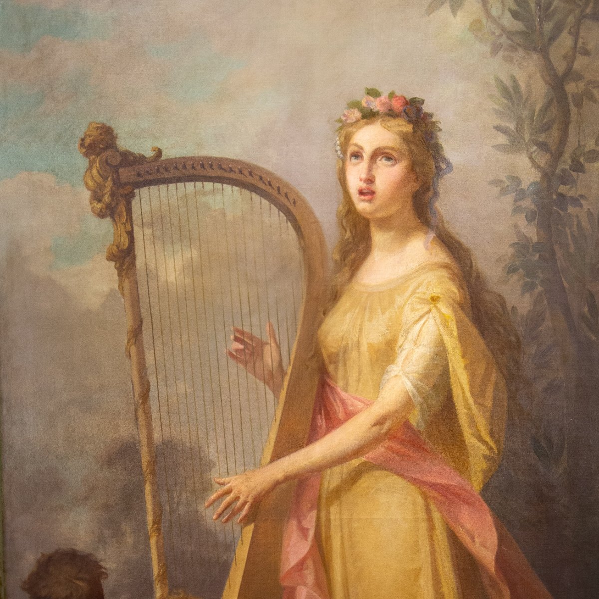 Domenico Mossello, trittico "Ciclo delle Arti", olio su tela, firmato, 1874-photo-3