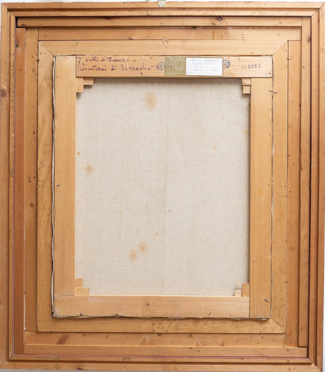 Ottorino Campagnari, "Nei dintorini di Usseglio", olio su tela, Epoca '900-photo-4