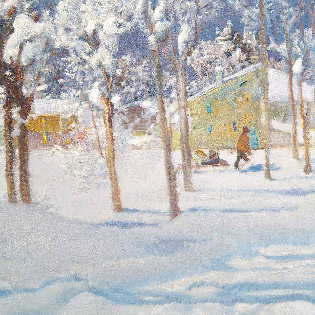 Ottorino Campagnari, "Nei dintorini di Usseglio", olio su tela, Epoca '900-photo-4