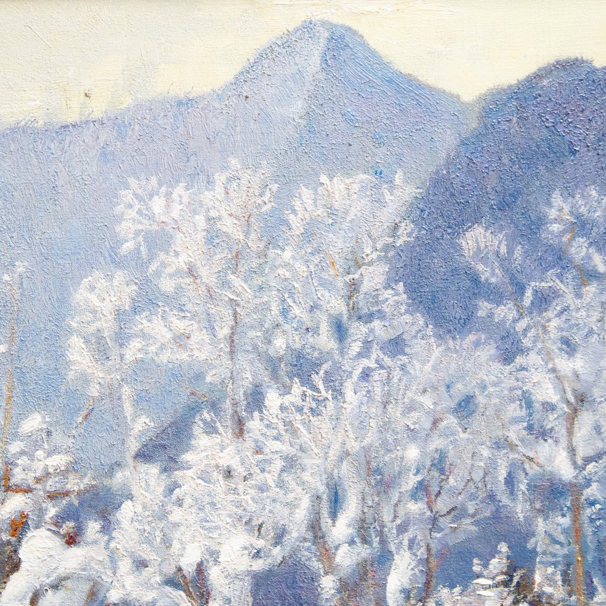 Ottorino Campagnari, "Nei dintorini di Usseglio", olio su tela, Epoca '900-photo-6