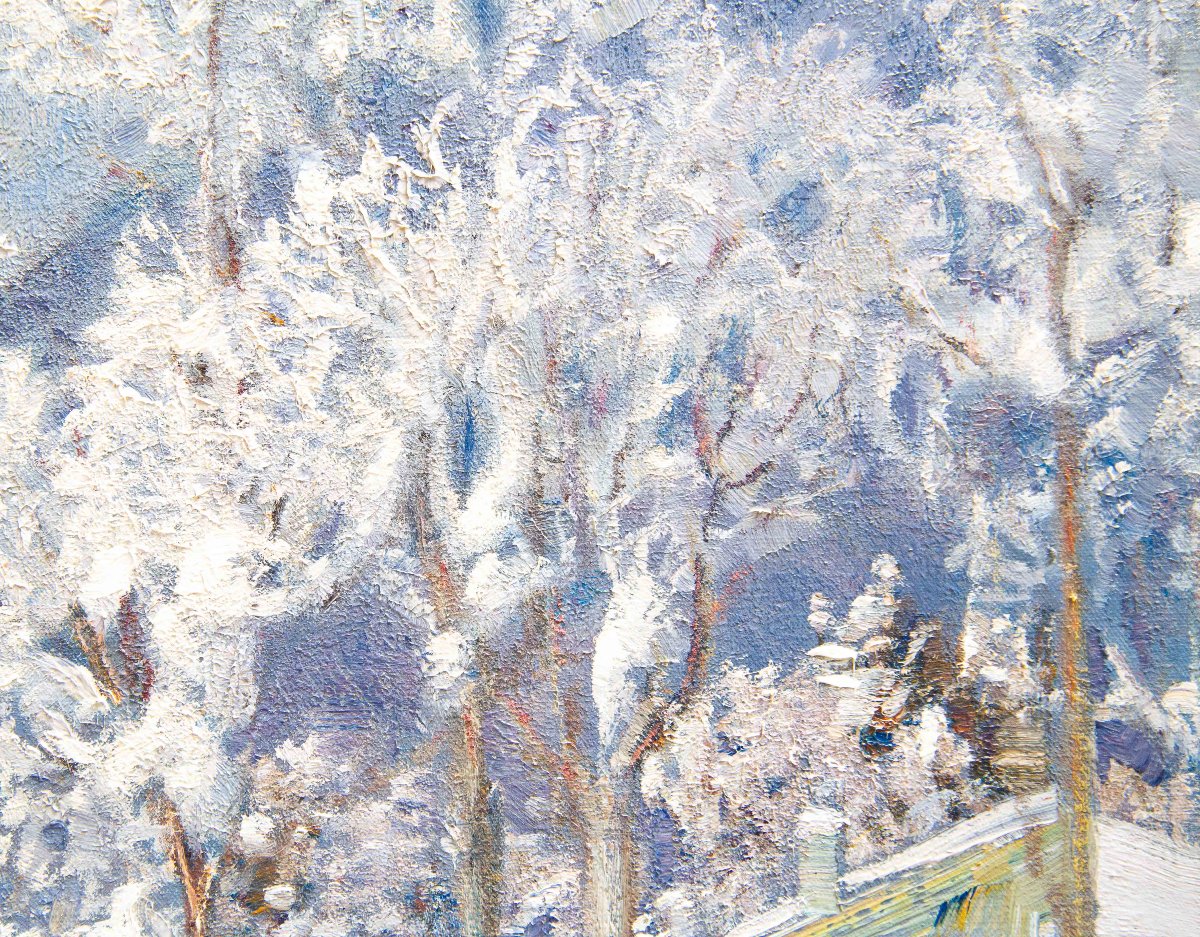 Ottorino Campagnari, "Nei dintorini di Usseglio", olio su tela, Epoca '900-photo-7