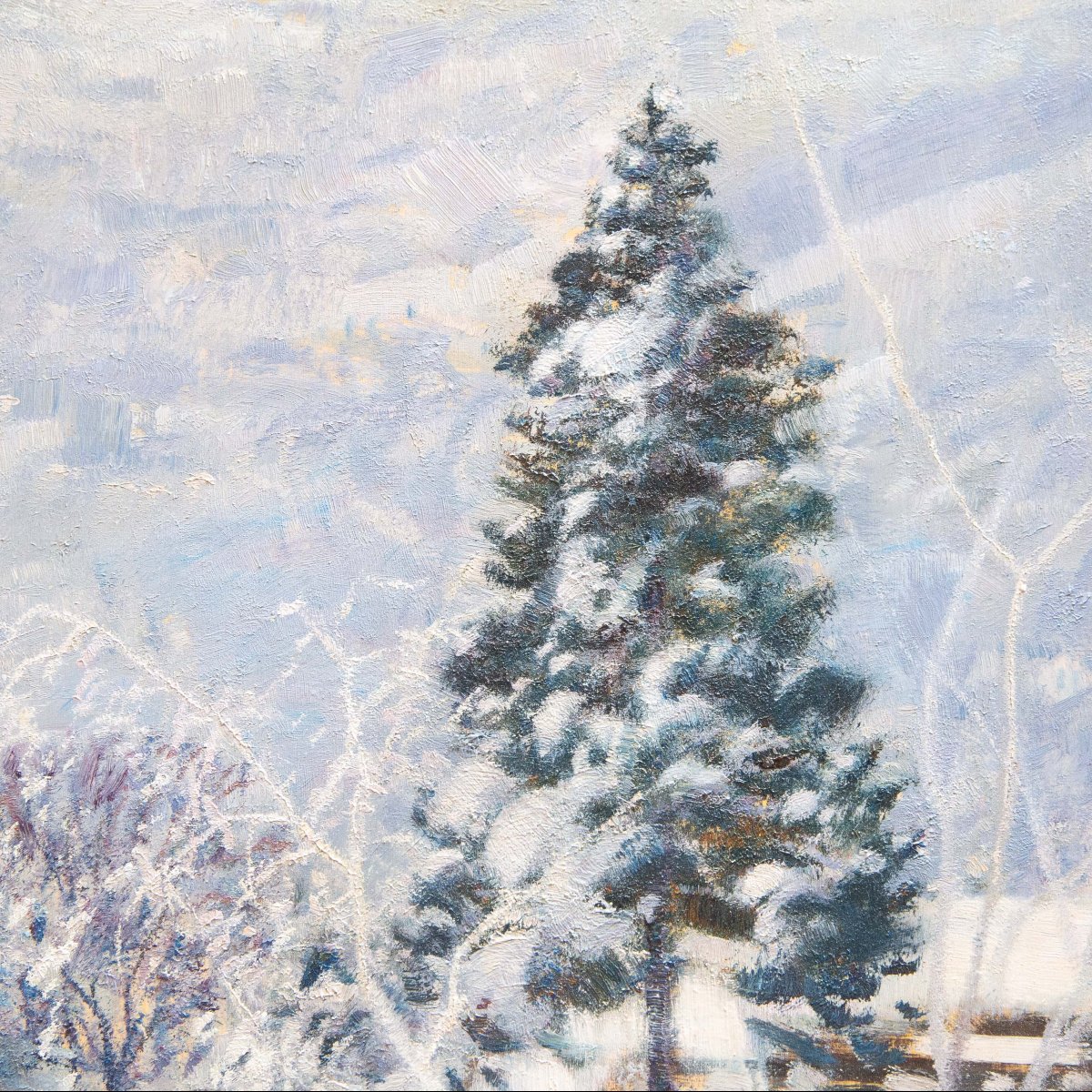 Ottorino Campagnari, "Val di Susa", olio su tavola, firmato, XX secolo-photo-3