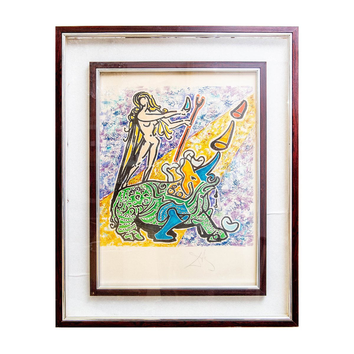 Salvador DALI', " La Vierge et le rhinocéros", firmato, Ed. 250-photo-2