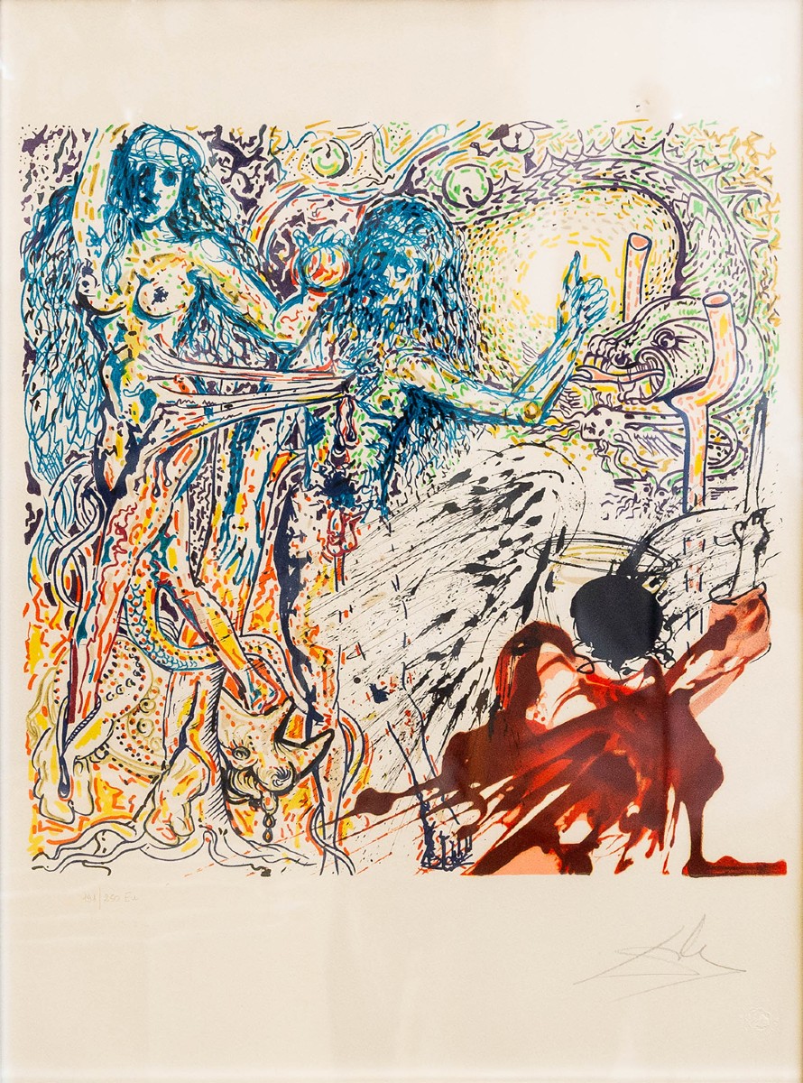 Salvador DALI', "Cacciata dal Paradiso", firmato, Ed. 250