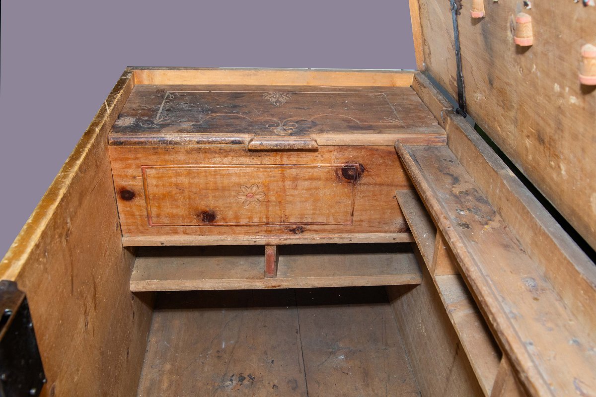 Cassapanca friulana dipinta, Fine '700 Primi '800-photo-8