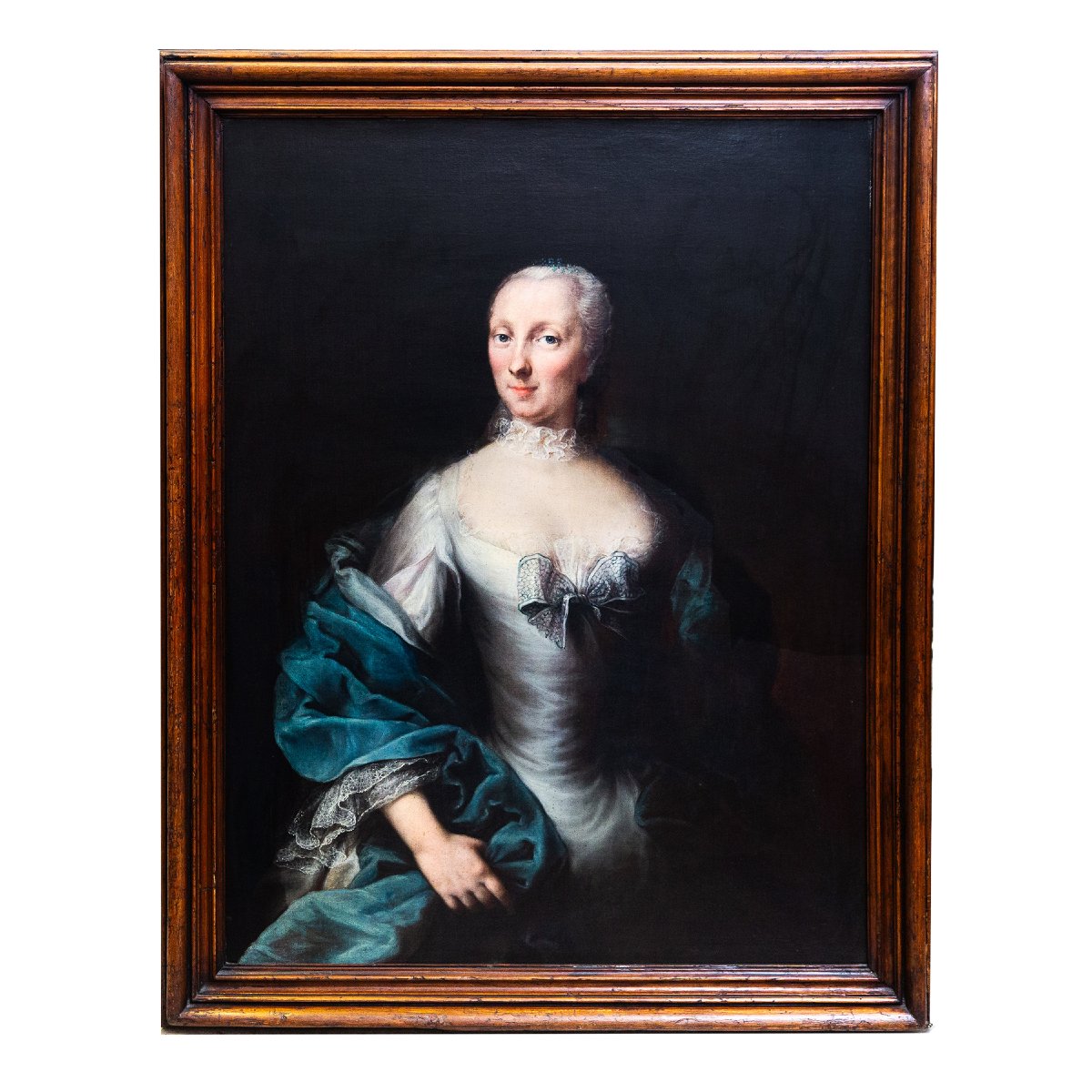 Ritratto di Nobildonna Piemontese, olio su tela, Epoca '700-photo-2