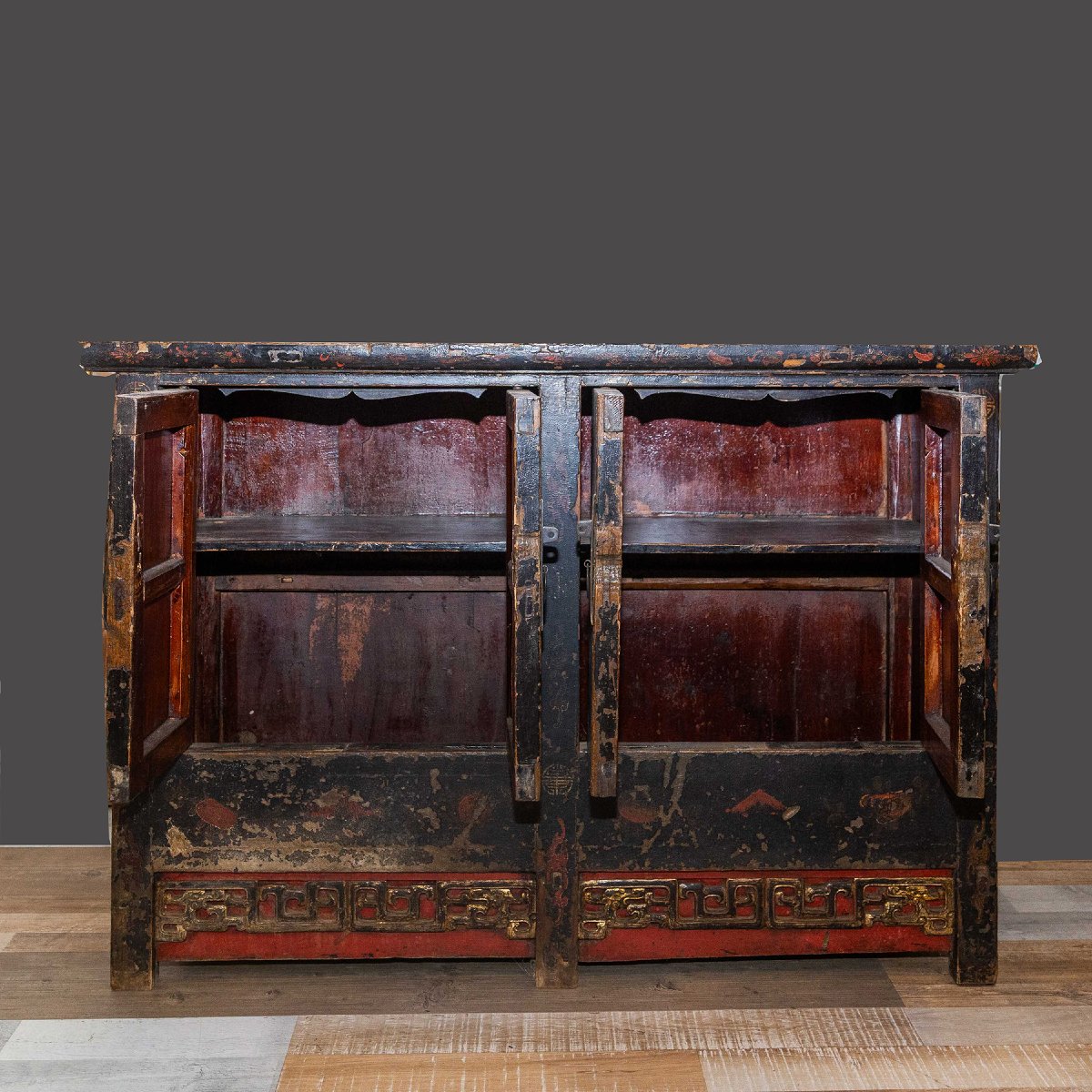 Credenza Orientale Laccata – Arte Cinese Tardo Qing-photo-2