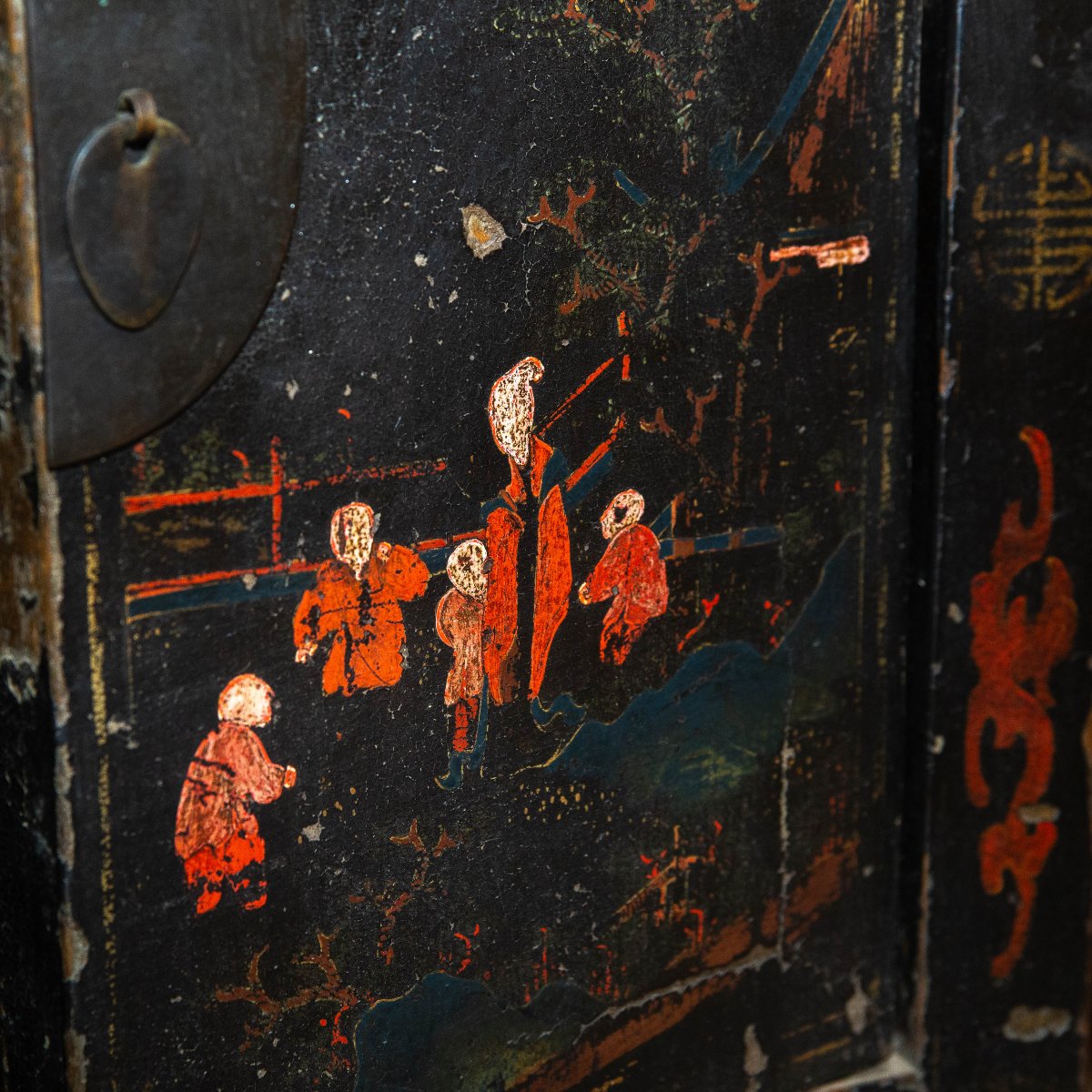 Credenza Orientale Laccata – Arte Cinese Tardo Qing-photo-3