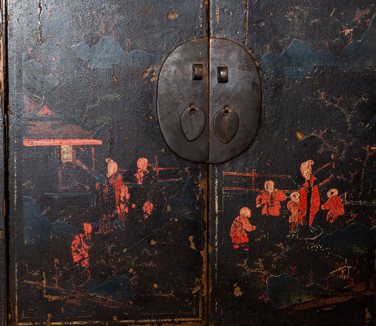 Credenza Orientale Laccata – Arte Cinese Tardo Qing-photo-3