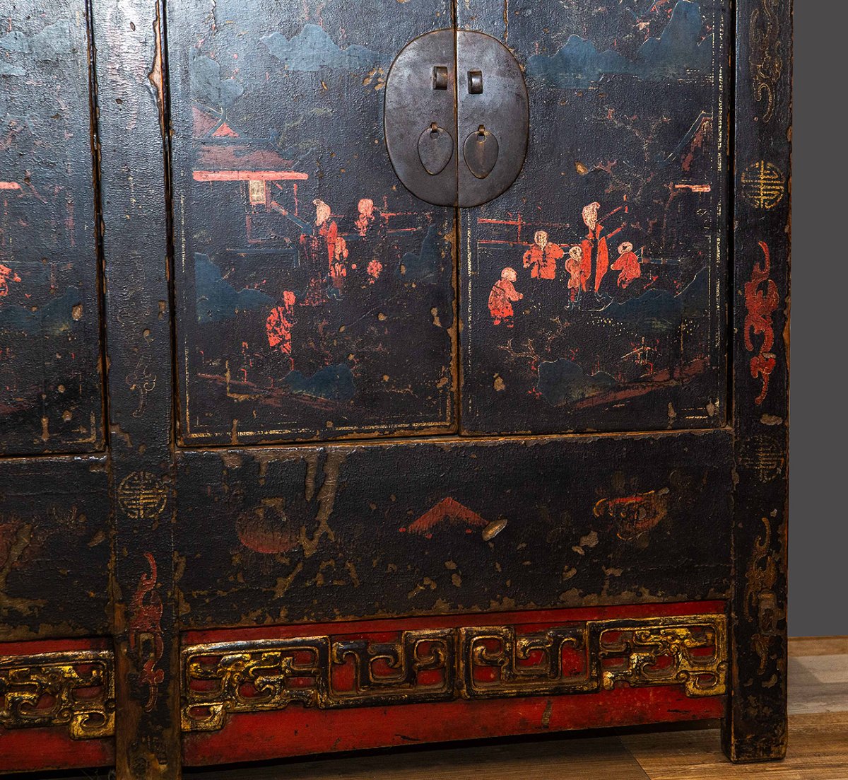 Credenza Orientale Laccata – Arte Cinese Tardo Qing-photo-4