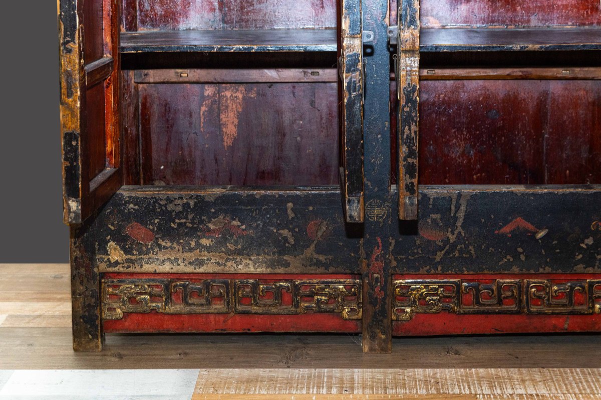 Credenza Orientale Laccata – Arte Cinese Tardo Qing-photo-5