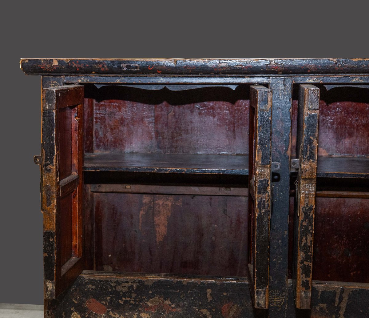 Credenza Orientale Laccata – Arte Cinese Tardo Qing-photo-7