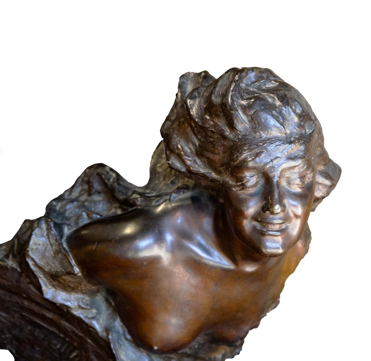 Gabriele Parente, Figura femminile, bronzo, Epoca '800-photo-2
