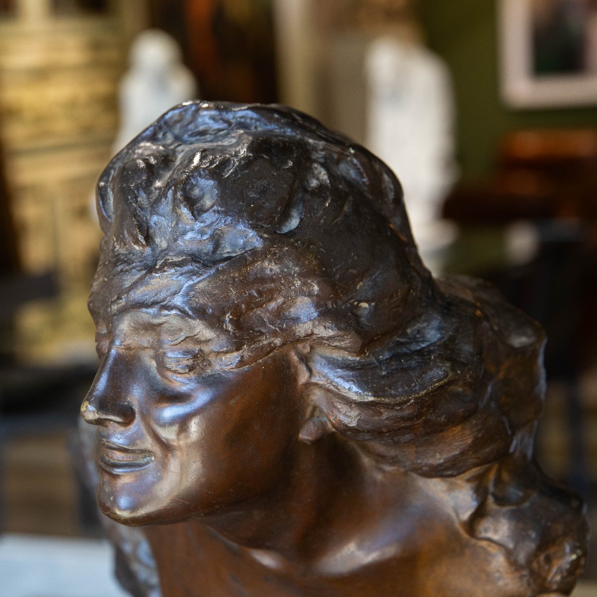 Gabriele Parente, Figura femminile, bronzo, Epoca '800-photo-4