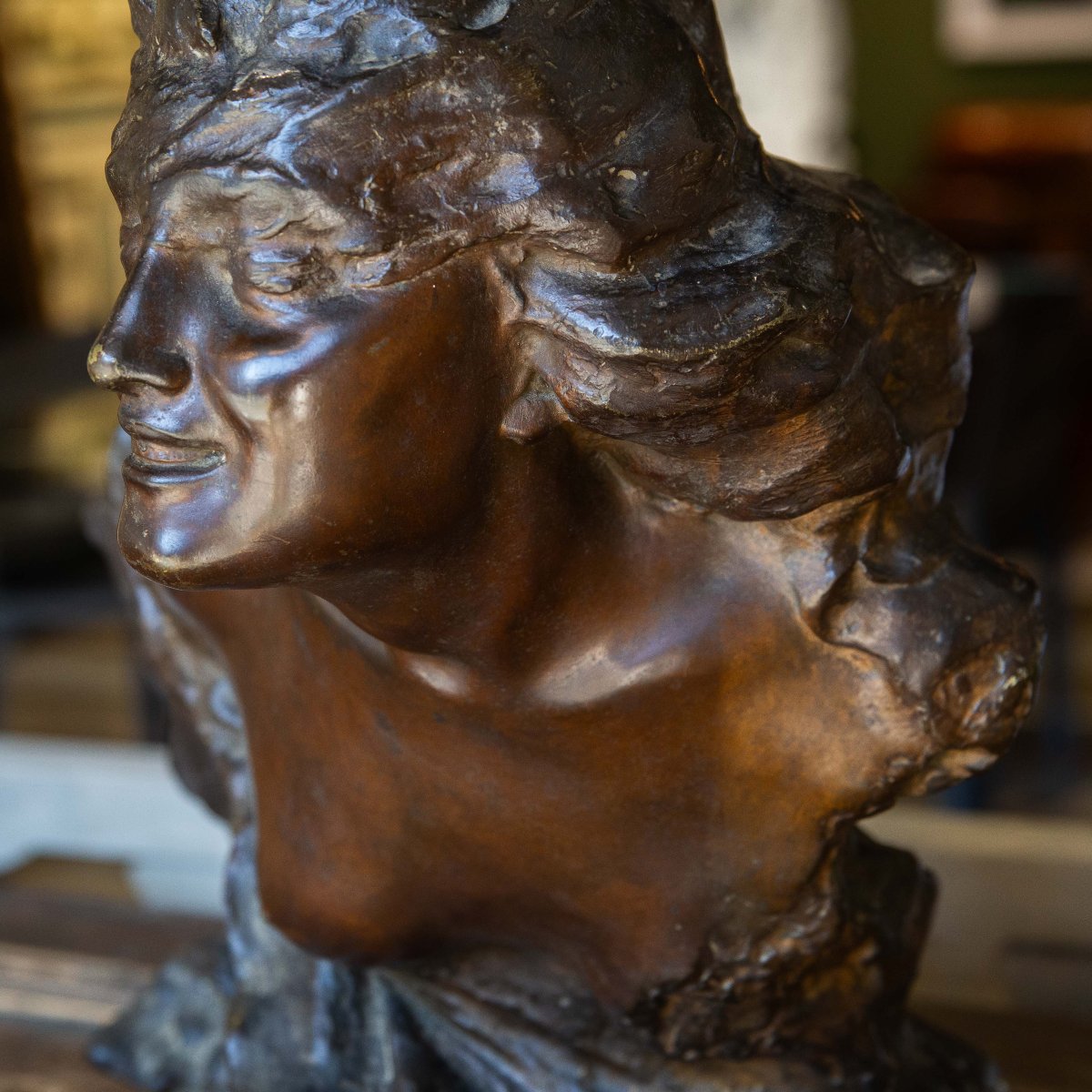 Gabriele Parente, Figura femminile, bronzo, Epoca '800-photo-5