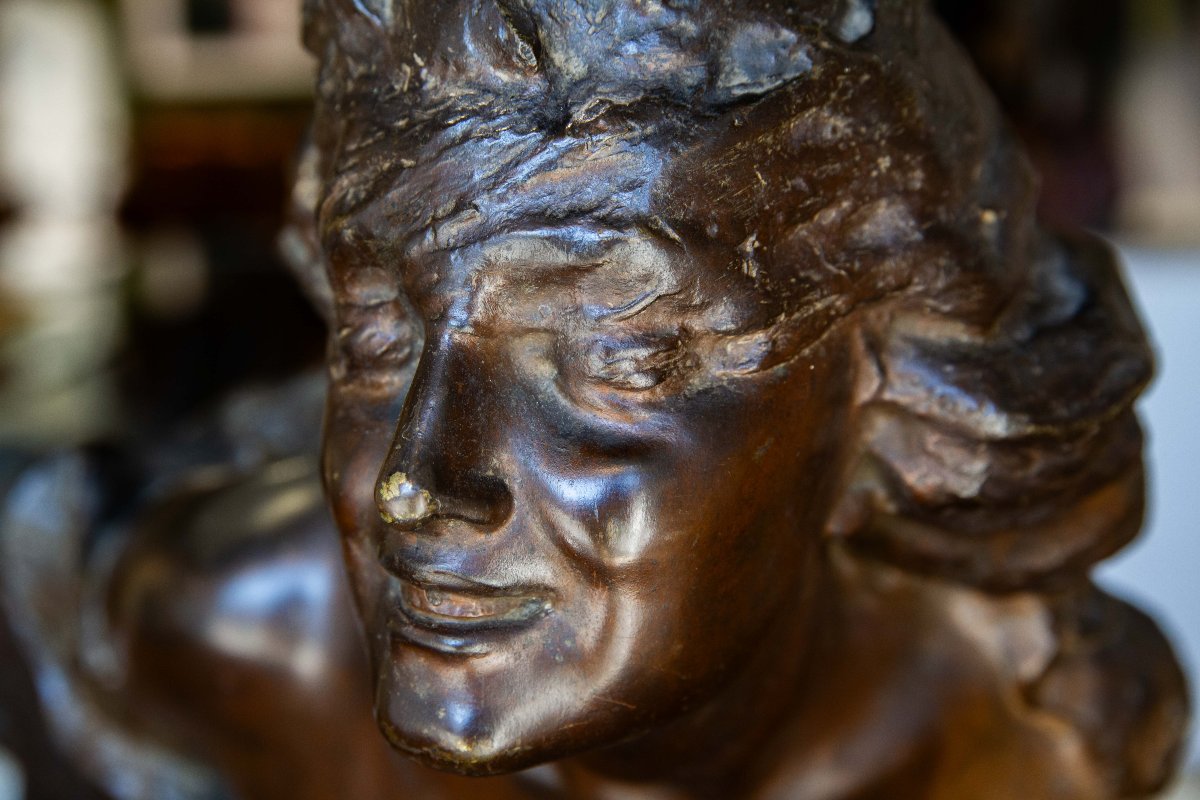 Gabriele Parente, Figura femminile, bronzo, Epoca '800-photo-6